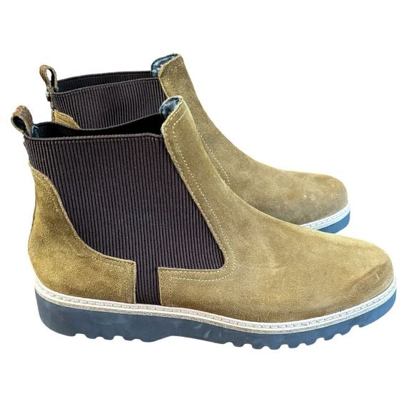 Donald J Pliner Suede Chelsea Ankle Boot in Tan NWOB Size 8 1/2 - Picture 5 of 8